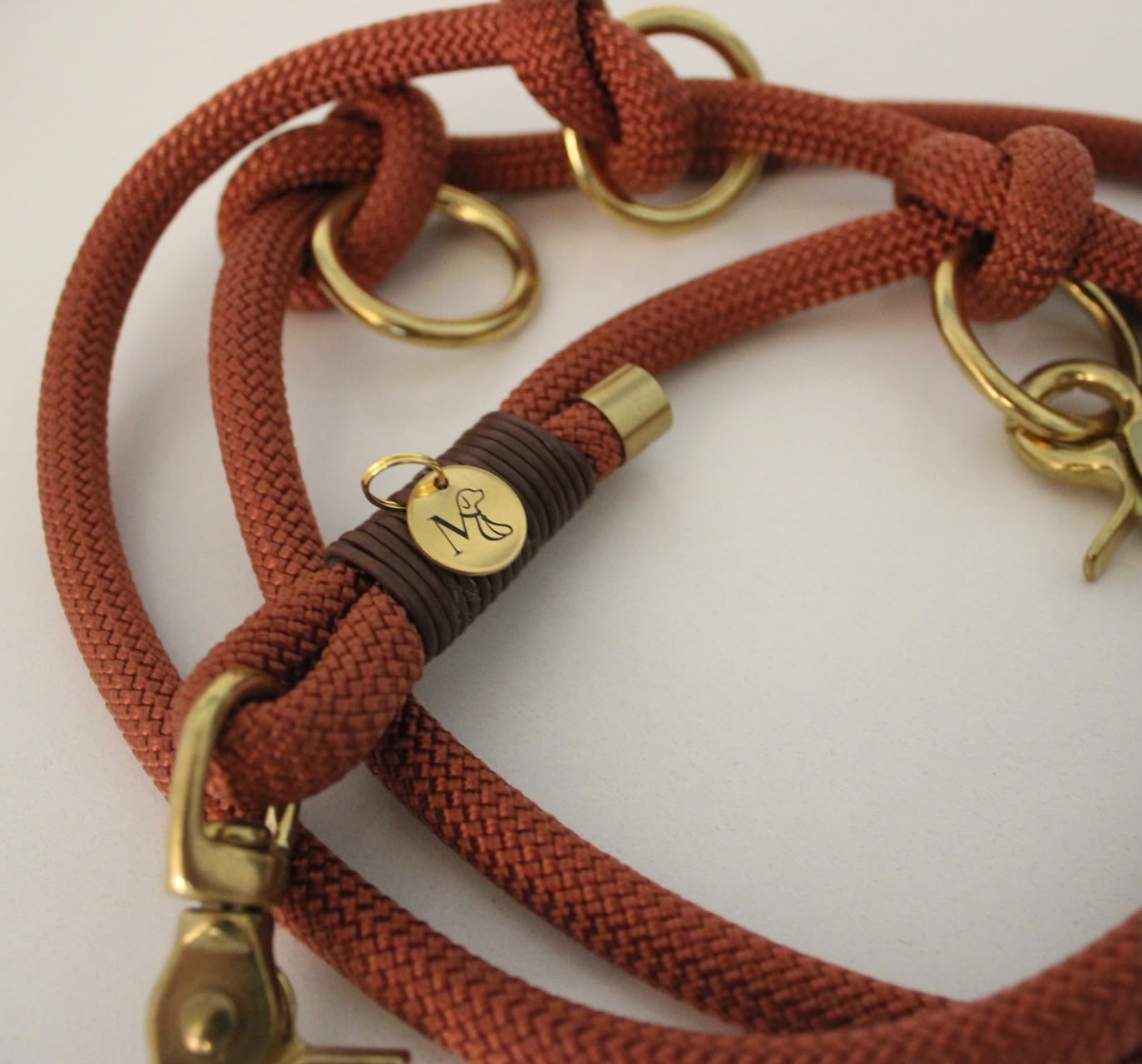 Leine bronze braun