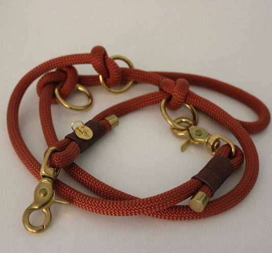 Leine bronze braun