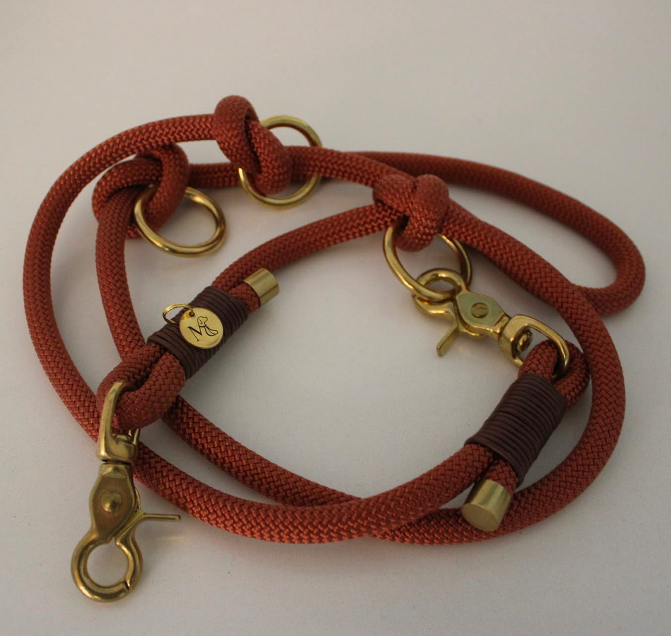 Leine bronze braun